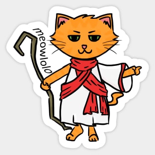 Red Meowlolo Sticker